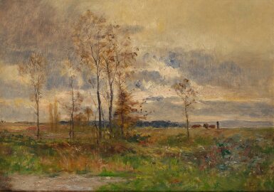 View full screen - View 1 of Lot 608. Paysage aux arbres.