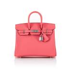 HERMÈS | ROSE AZALEE BIRKIN 25 IN EPSOM LEATHER WITH PALLADIUM HARDWARE, 2019