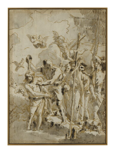 View full screen - View 1 of Lot 15. GIOVANNI DOMENICO TIEPOLO | THE BAPTISM OF CHRIST.