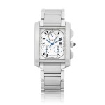 Tank Française, Reference 2303 | A stainless steel chronograph wristwatch with date and bracelet, Circa 2000 | 卡地亞 | Tank Française | 型號2303 精鋼計時鏈帶腕錶,備日期顯示,約2000年製