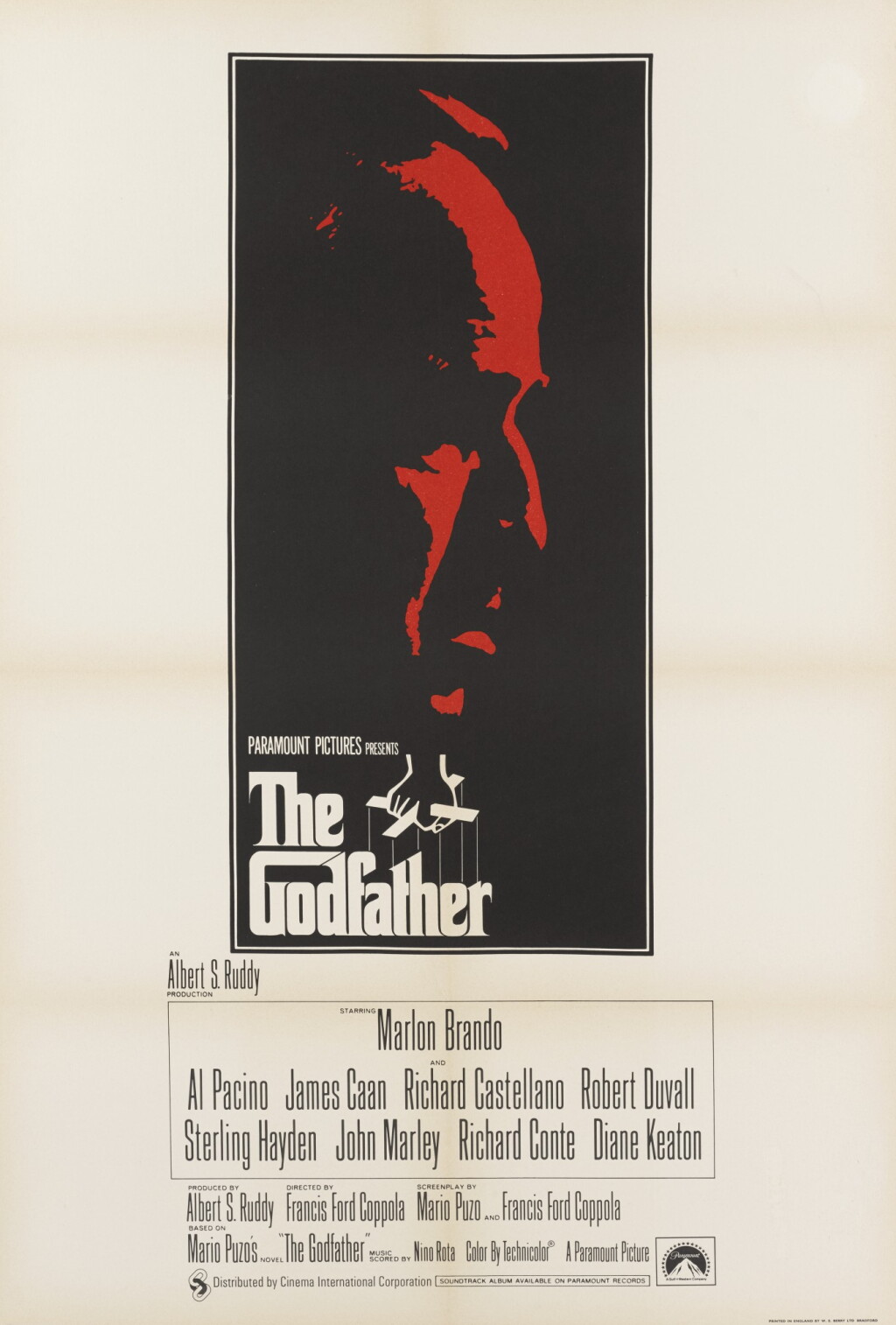 View full screen - View 1 of Lot 80. THE GODFATHER (1972) POSTER, BRITISH.