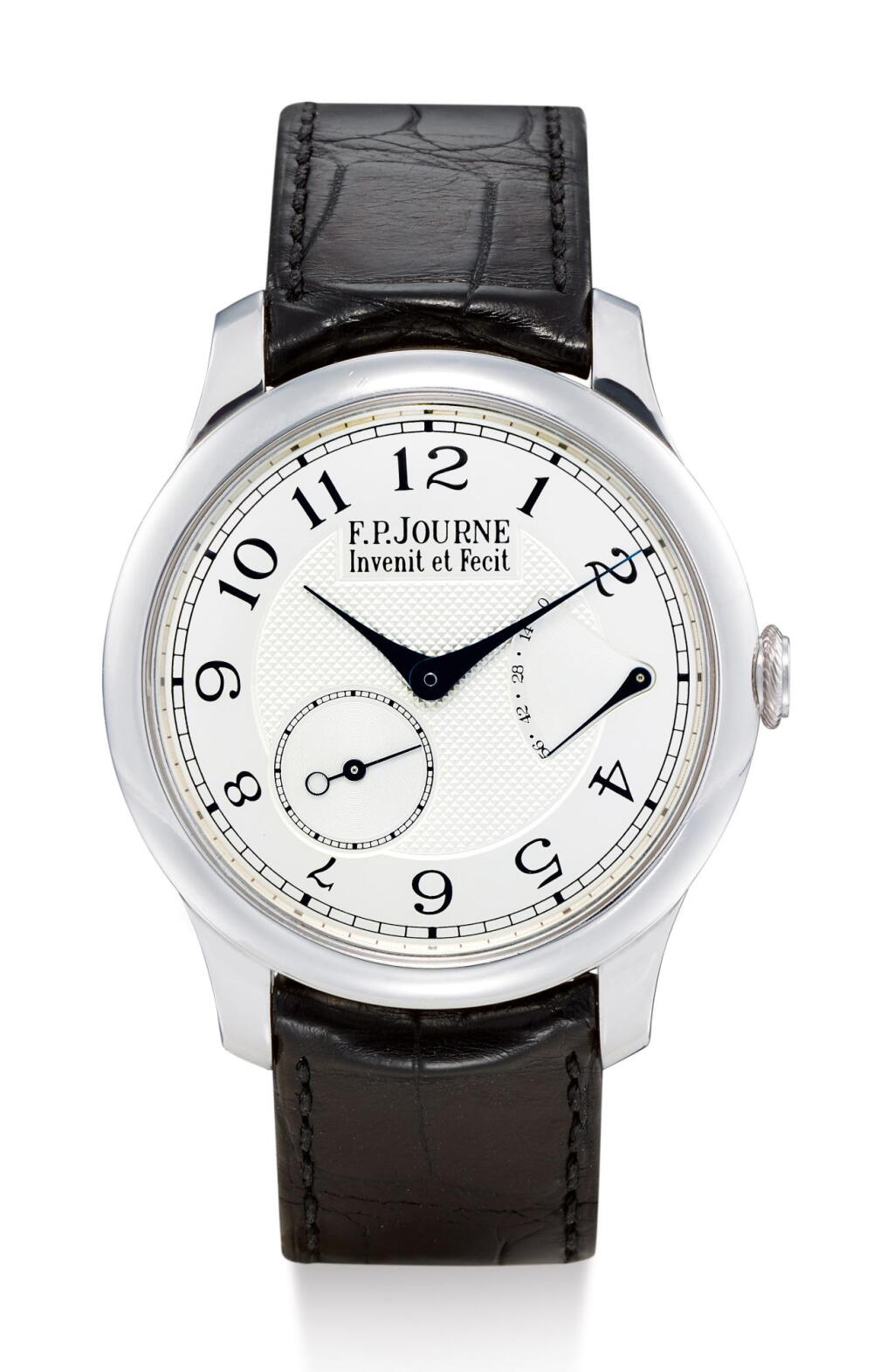 View full screen - View 1 of Lot 8030. F.P. JOURNE | CHRONOMÈTRE SOUVERAIN, A PLATINUM WRISTWATCH WITH POWER RESERVE INDICATION, CIRCA 2006.
