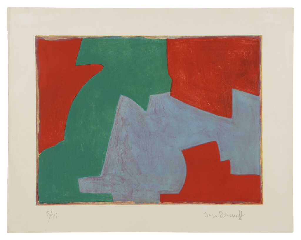 View full screen - View 1 of Lot 130. Composition verte, bleue et rouge (Rivière 48).