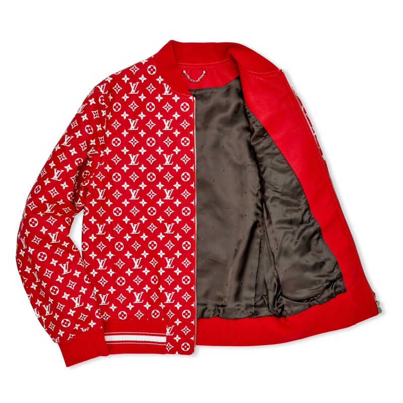 Leather Monogram Bomber Jacket Size 48 - Main Image