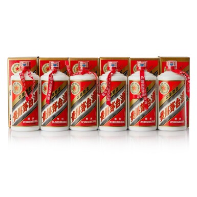 View full screen - View 1 of Lot 9329. 2001年產 "五星牌" 貴州茅台酒 Kweichow Five Star Moutai 2001 (6 BT50).