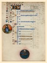 Calendar leaf for January and February from a book of hours, France (Paris), c. 1420