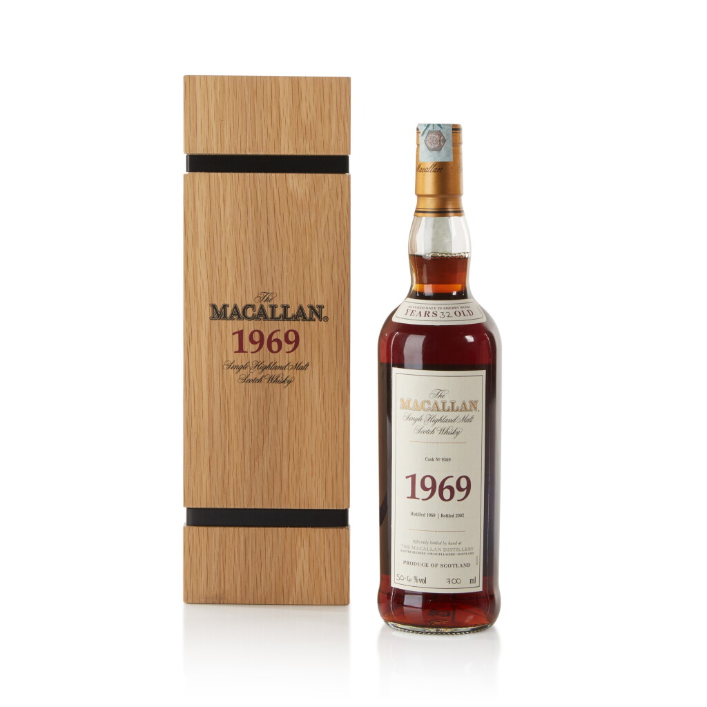 View full screen - View 1 of Lot 19. The Macallan Fine & Rare 32 Year Old 50.6 abv 1969 .