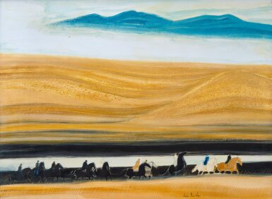 View full screen - View 1 of Lot 744. André Brasilier 安德烈・布拉吉利 | Les Montagnes bleus 藍山.