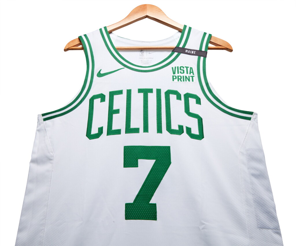 View full screen - View 1 of Lot 9. Jaylen Brown Boston Celtics 2023-2024 Game Worn Association Edition Jersey.
