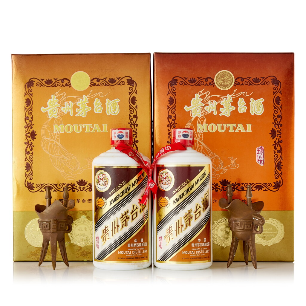View full screen - View 1 of Lot 435. 2000年產 "飛天牌"珍品貴州茅台酒 Kweichow Flying Fairy Precious Moutai 2000 (2 BT50).