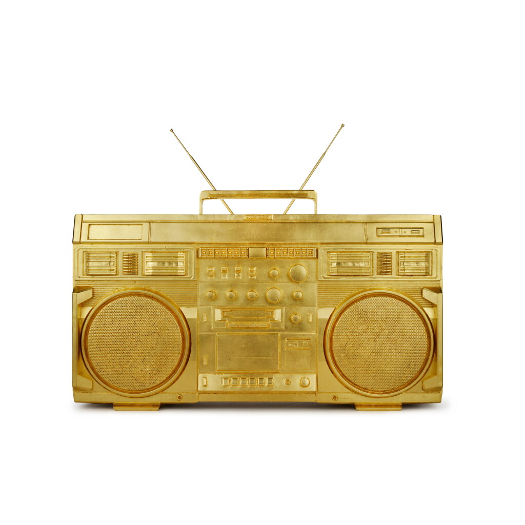 View full screen - View 1 of Lot 52. 24kt gilded "Boombox (Conion Gold)," 2018.