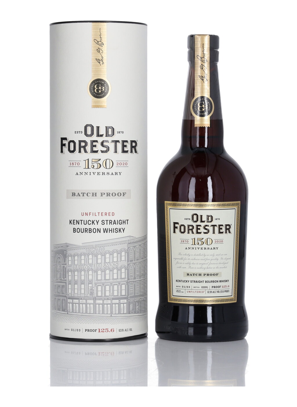 View full screen - View 1 of Lot 228. Old Forester 150th Anniversary 125.6 Proof NV (1 Bottle 75cl).
