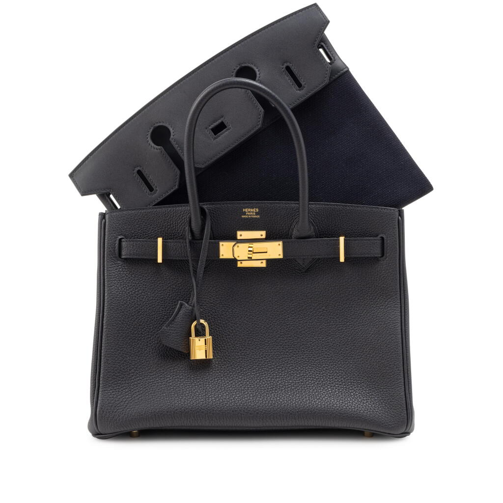 View full screen - View 1 of Lot 59. Limited Edition Black Togo and Swift 3-in-1 Birkin 30 Gold Hardware, 2021.