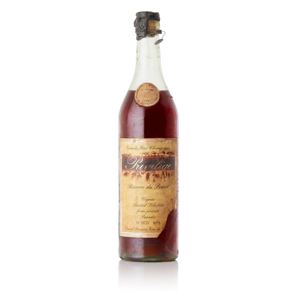 View full screen - View 1 of Lot 6851. Privilege Vintage Cognac 80 proof 1909 (1 BT75).