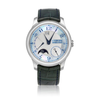 View full screen - View 1 of Lot 2589. Octa Automatique Lune Nacre “Boutique Collection” | A platinum wristwatch with moon phases, power reserve indication and mother-of-pearl dial, Circa 2012.