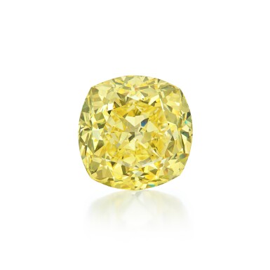View full screen - View 1 of Lot 60. An Exceptional Unmounted Fancy Vivid Yellow Diamond.