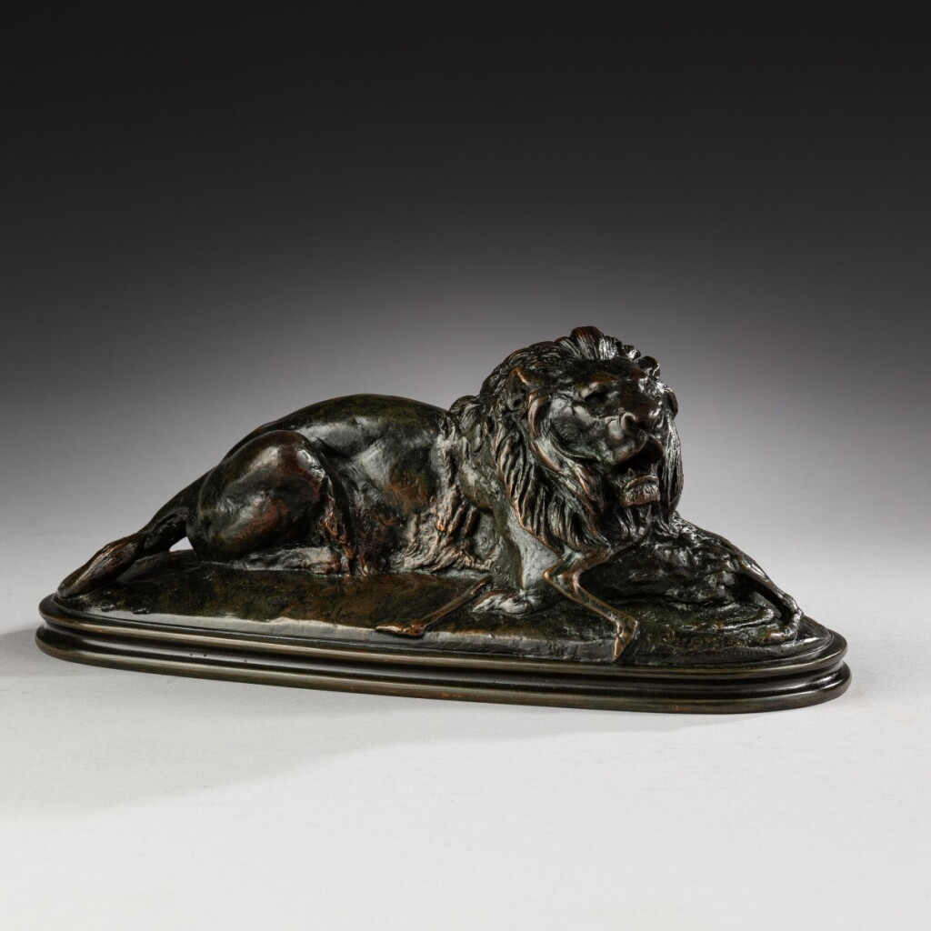 View full screen - View 1 of Lot 72. Lion Tenant un Guib (Lion devouring a Doe).