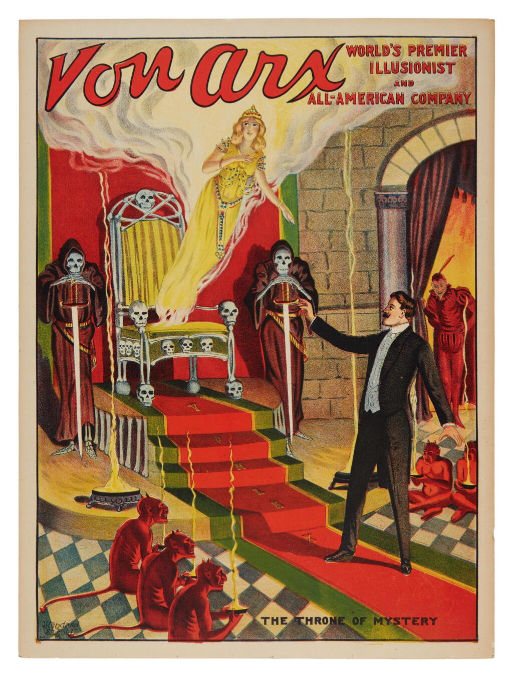 View full screen - View 1 of Lot 612. Von Arx (Charles Albert Nicol) | A trio of striking posters emblematic of the Golden Age of Magic.