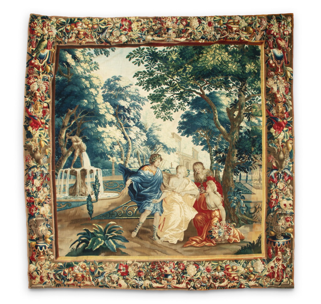 View full screen - View 1 of Lot 62. A Flemish mythological tapestry, probably Brussels, late 17th century .