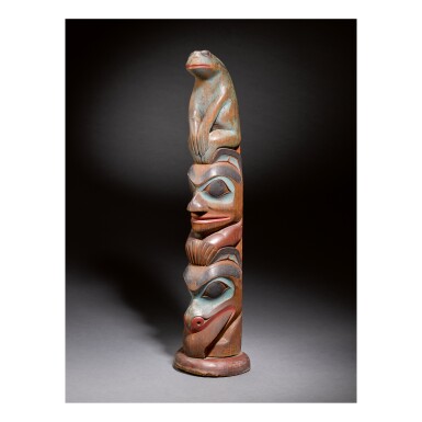 View full screen - View 1 of Lot 222. HAIDA MODEL TOTEM POLE.