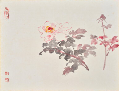 View full screen - View 1 of Lot 808. 張大千 牡丹 | Zhang Daqian, Peony.