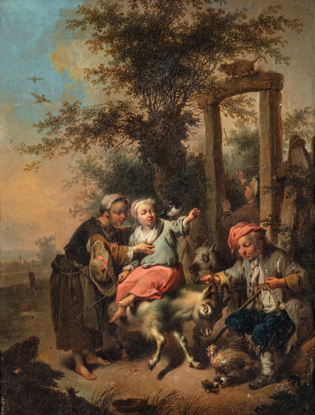View full screen - View 1 of Lot 277. Farming family with billy goat.