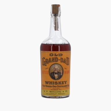 View full screen - View 1 of Lot 2518. Old Grand-Dad Bottled In Bond 100 Proof 1911 (1 Bottle Quart).