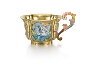 View full screen - View 1 of Lot 273. A small Fabergé silver-gilt and cloisonné enamel charka, Moscow, circa 1885.