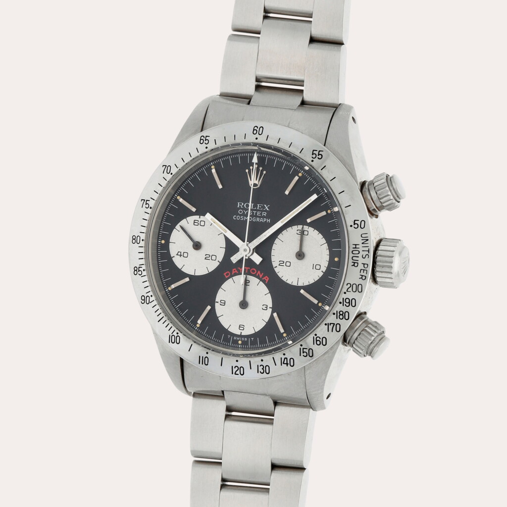 View full screen - View 1 of Lot 267. Daytona ‘Big Red’, Reference 6265 | A stainless steel chronograph wristwatch with bracelet | Circa 1987.