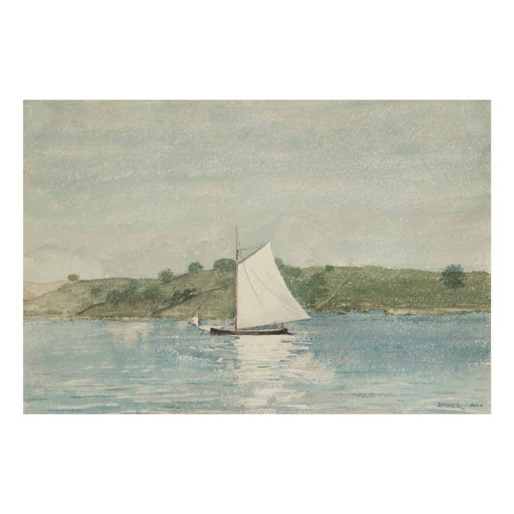 View full screen - View 1 of Lot 58. WINSLOW HOMER | SAILING CALM WATER.