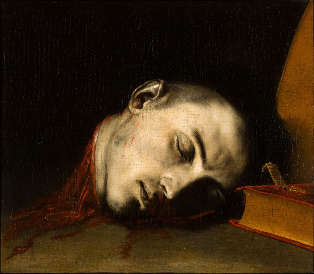 View full screen - View 1 of Lot 51. JUSEPE DE RIBERA, CALLED SPAGNOLETTO | THE SEVERED HEAD OF SAINT JANUARIUS.