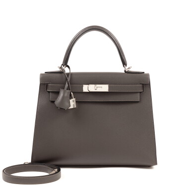 View full screen - View 1 of Lot 402. Graphite Madame Kelly 28 Sellier Palladium Hardware, 2024.