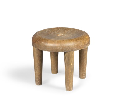 View full screen - View 1 of Lot 2161. Christian Liaigre (1943-2020), A circular stool "Zoulou"model | Christian Liaigre (1943-2020), Tabouret circulaire, modèle "Zoulou".