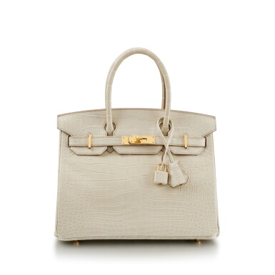 View full screen - View 1 of Lot 1031. Beton Matte Alligator Mississippiensis Birkin 30 Gold Hardware, 2021 .