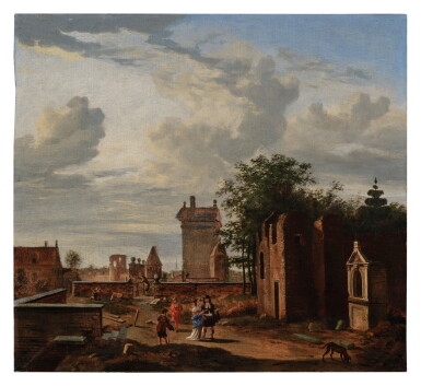 View full screen - View 1 of Lot 534. Imaginary view of a fortified town.