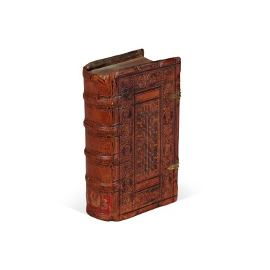 View full screen - View 1 of Lot 1674. Duranti, De ritibus ecclesiae catholicae, Cologne, 1592, blind-tooled calf for the Jesuit College at Münster.
