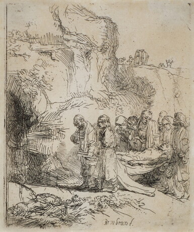 View full screen - View 1 of Lot 30. Christ Carried to the Tomb (B., Holl. 84; New Holl. 223; H. 215).