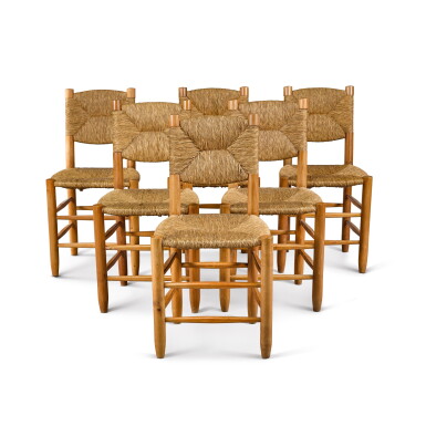 View full screen - View 1 of Lot 13. Six chairs, model n. 19.