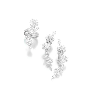 View full screen - View 1 of Lot 744. Diamond demi-parure.