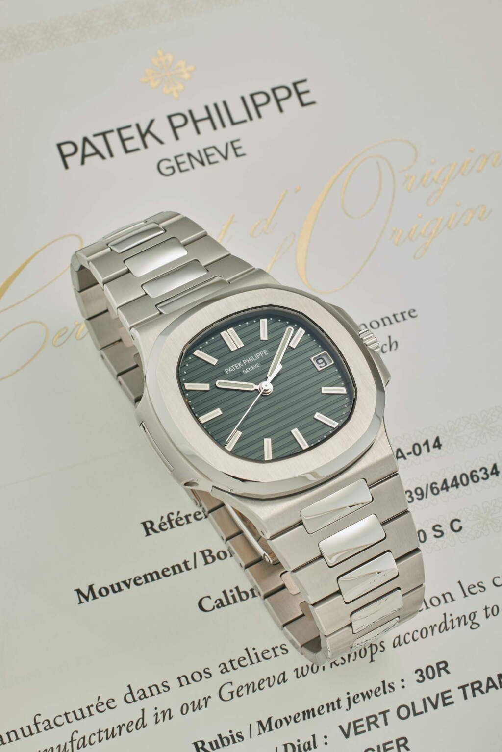 View full screen - View 1 of Lot 58. Reference 5711/1A-014 Nautilus | A stainless steel automatic wristwatch with date and bracelet, Circa 2021.