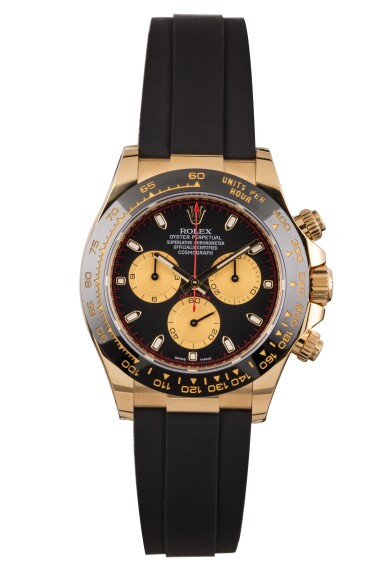 View full screen - View 1 of Lot 5. ROLEX | Daytona, Ref 116518 A Yellow Gold Chronograph Wristwatch Circa 2018.