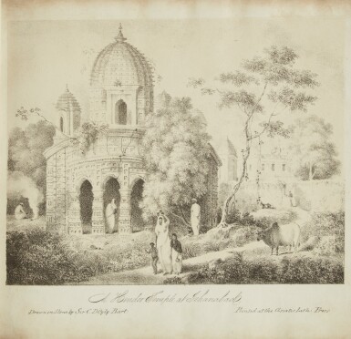 View full screen - View 1 of Lot 14.  D'OYLY, SIR CHARLES | Sketches of the New Road in a Journey from Calcutta to Gyah. Calcutta: Asiatic Lithographic Company's press, 1830 .