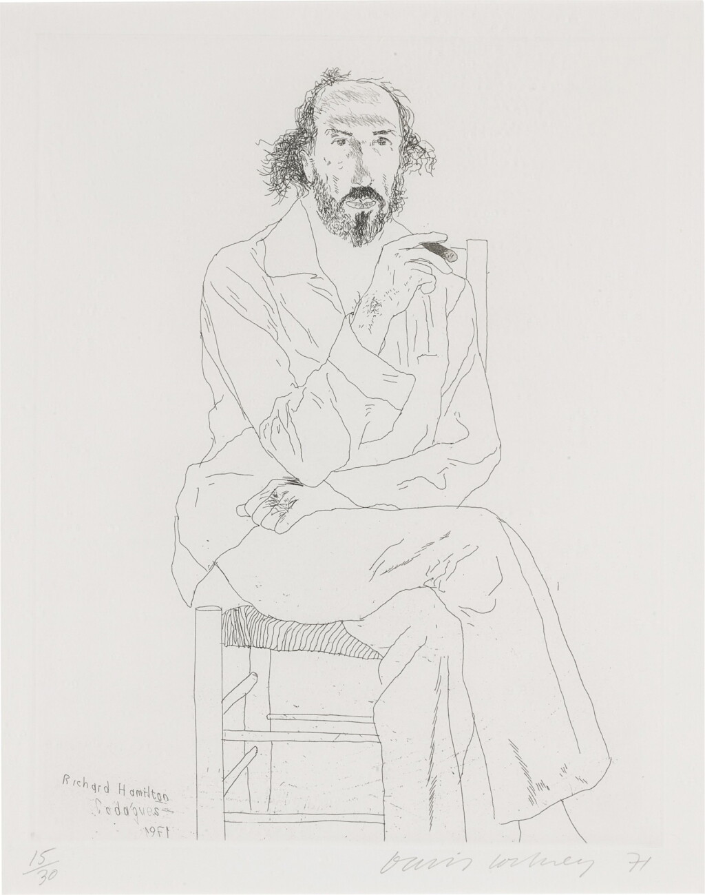 View full screen - View 1 of Lot 80. Portrait of Richard Hamilton (Scottish Art Council 126; Museum of Contemporary Art, Tokyo 118).