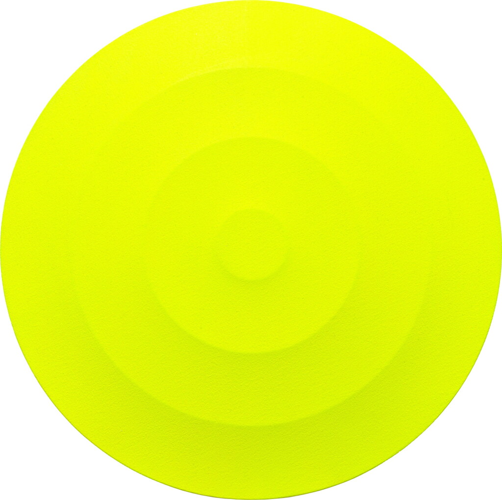 View full screen - View 1 of Lot 536. Josh Sperling 喬希‧斯博林 | Untitled (Bullseye 1305, Fluorescent Yellow) 無題(靶心1305,熒光黃).