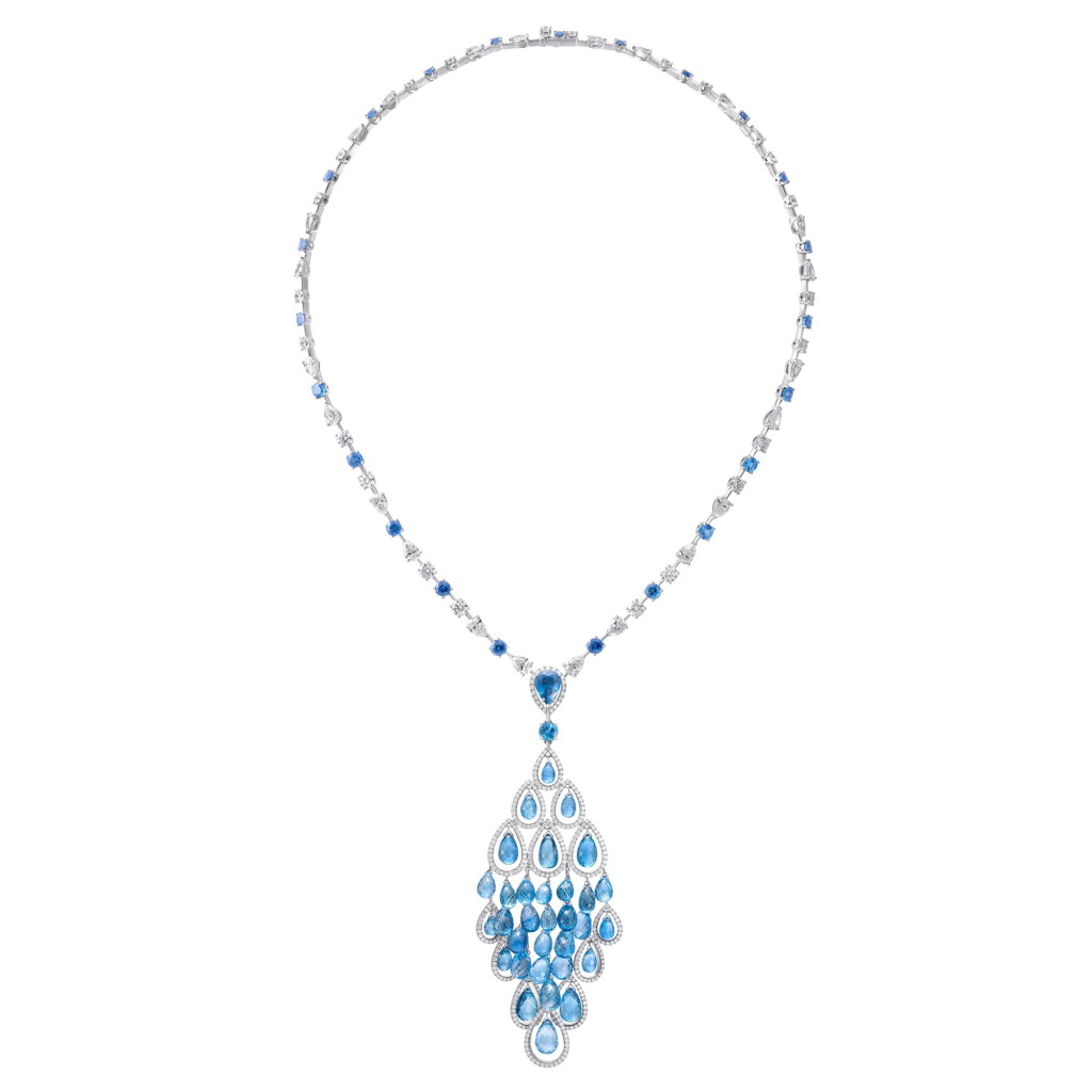 View full screen - View 1 of Lot 89. GRAFF | SAPPHIRE AND DIAMOND NECKLACE.