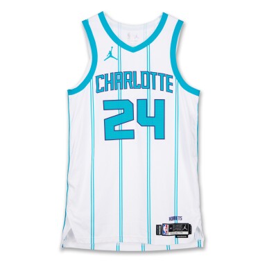 View full screen - View 1 of Lot 194. Brandon Miller Charlotte Hornets 2024-2025 Game Worn Association Edition Jersey | Double-Double.
