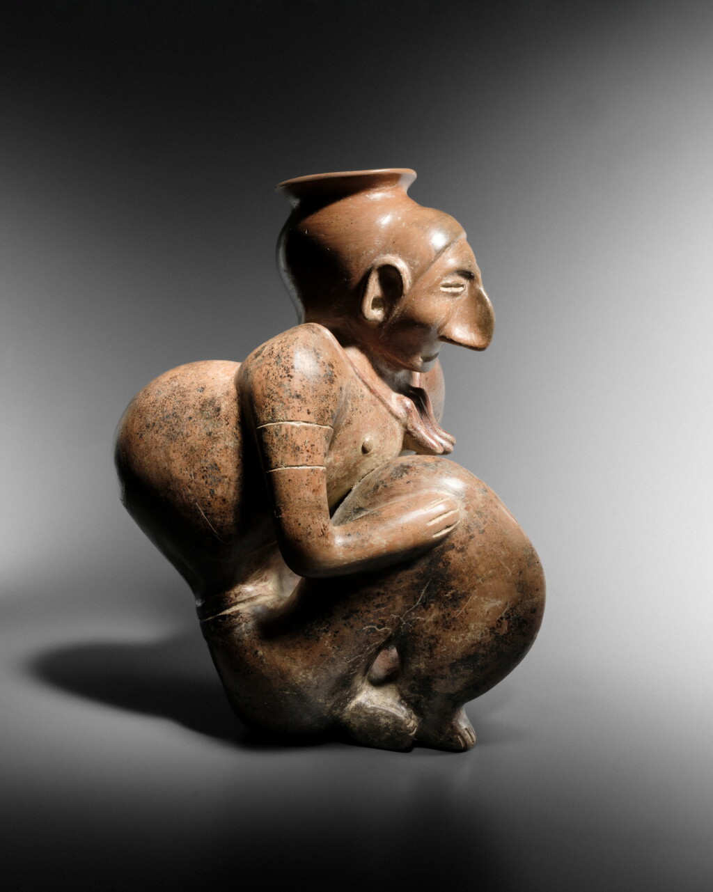 View full screen - View 1 of Lot 8. Colima Figure of a Hunchback.
