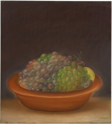 View full screen - View 1 of Lot 301. FERNANDO BOTERO | STILL LIFE WITH GRAPES .
