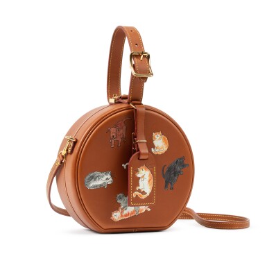 View full screen - View 1 of Lot 27. Petite Boite 'Catogram' Chapeau Bag, Gold Hardware 2018 | sac Petite Boite 'Catogram' Chapeau, Garniture Gold 2018.