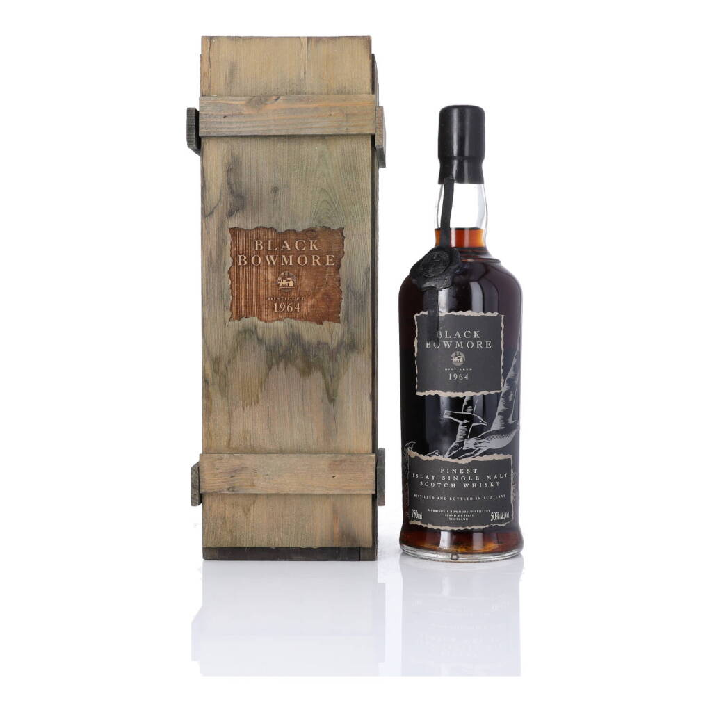View full screen - View 1 of Lot 47. Bowmore Black First Release 50.0 abv 1964 (1 BT 75cl).